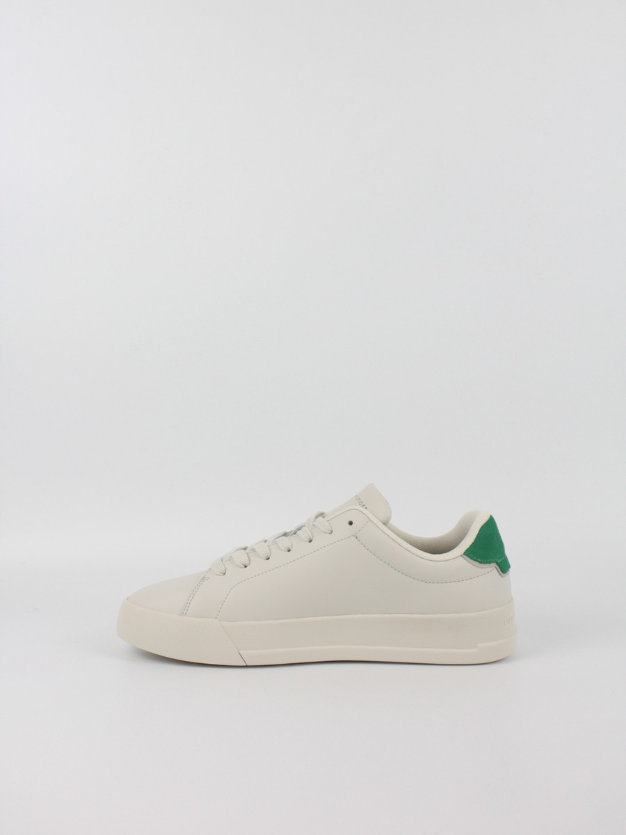 Ανδρικά Sneaker Tommy Hilfiger Th Court Leather Detail Ess FM0FM05367-AF3 Μπεζ