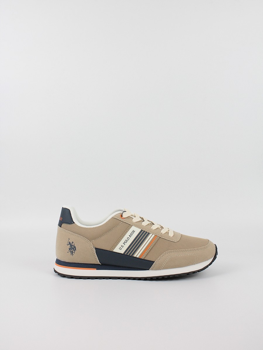 Men's Sneaker Us Polo Assn XIRIO009A-BEI-BLU002 Biege