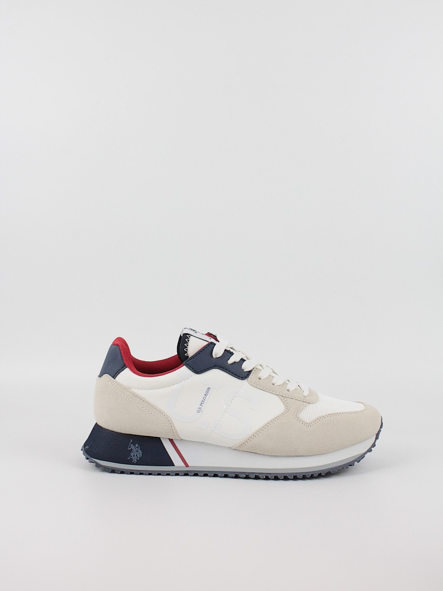 Men's Sneaker Us Polo Assn CLEEF008-WHI-BLU04 White