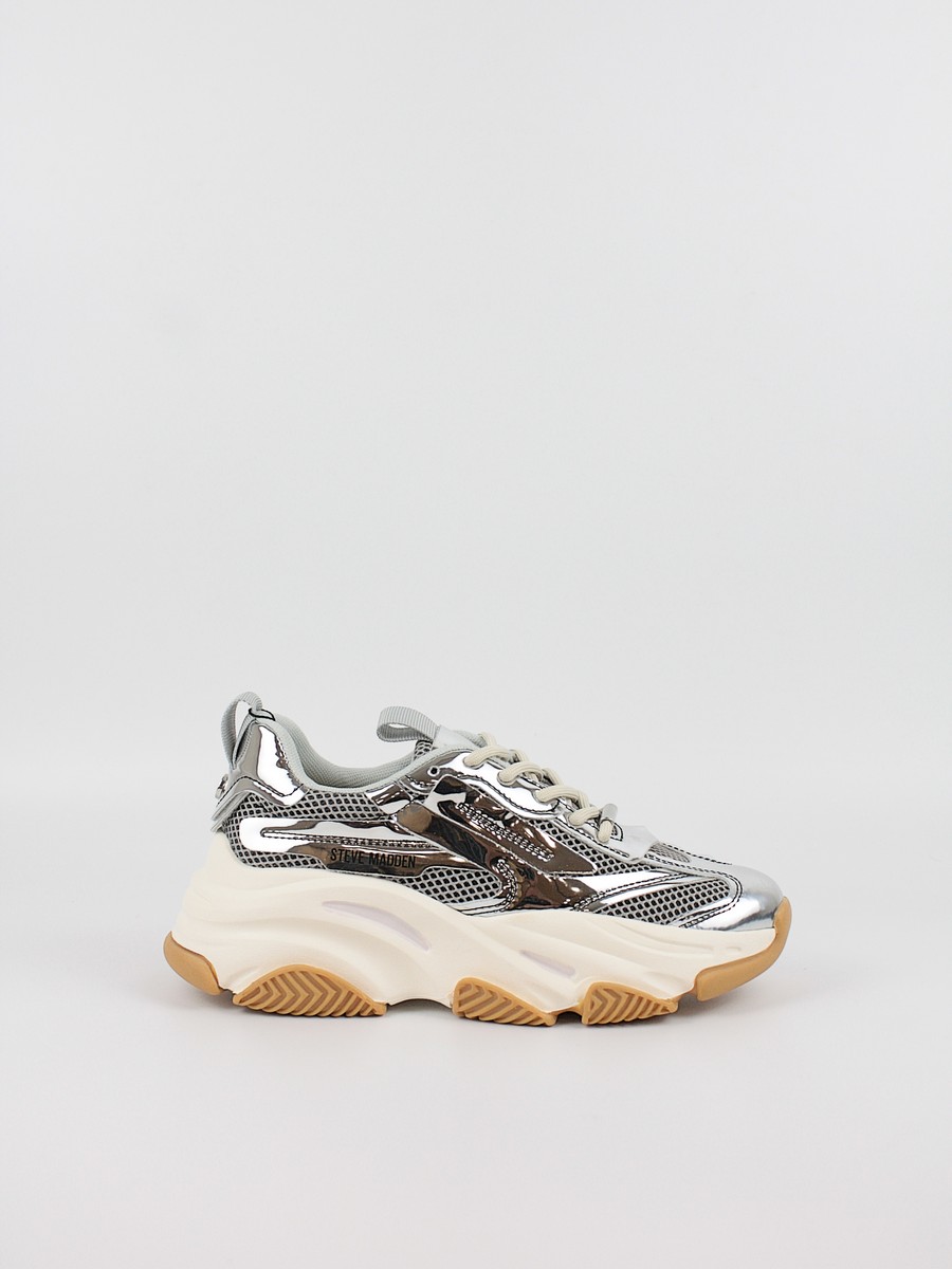 Womens Sneaker Steve Madden Possession-E SM19000033-04005-SBK Silver