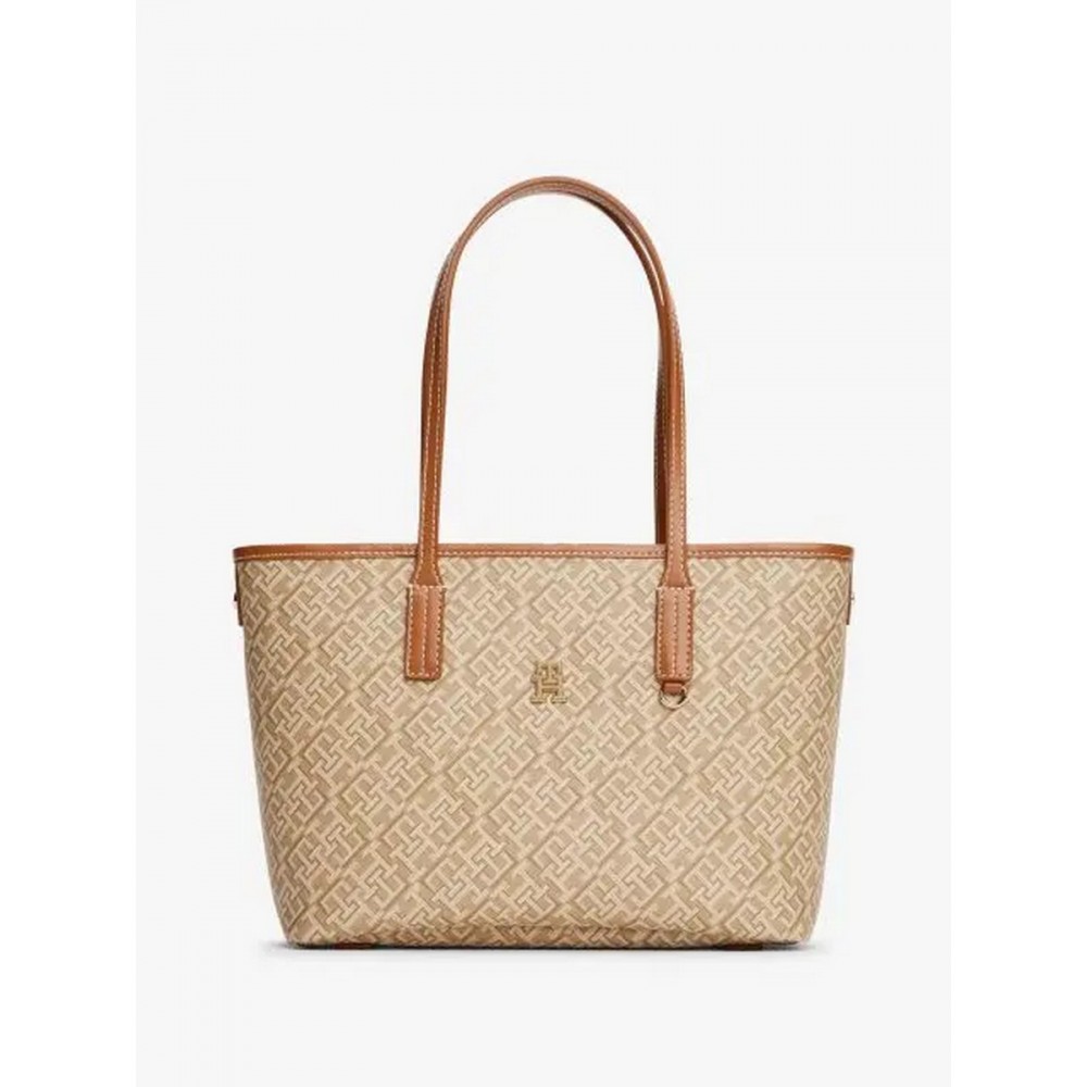 Γυναικεία Τσάντα Tommy Hilfiger Th Monoplay Tote AW0AW17416-RBT Μπεζ
