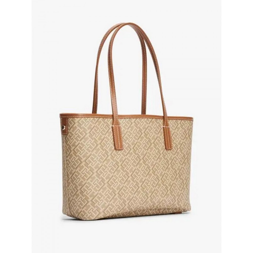 Γυναικεία Τσάντα Tommy Hilfiger Th Monoplay Tote AW0AW17416-RBT Μπεζ