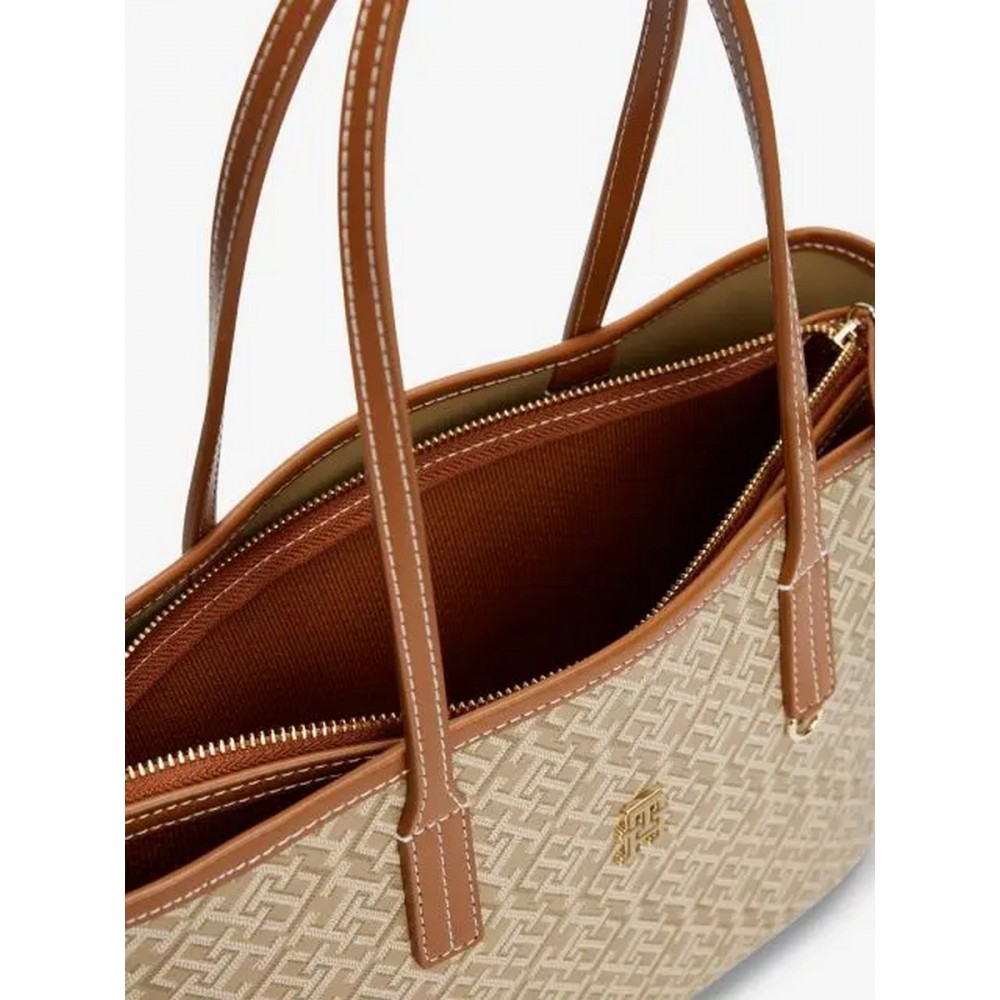 Γυναικεία Τσάντα Tommy Hilfiger Th Monoplay Tote AW0AW17416-RBT Μπεζ