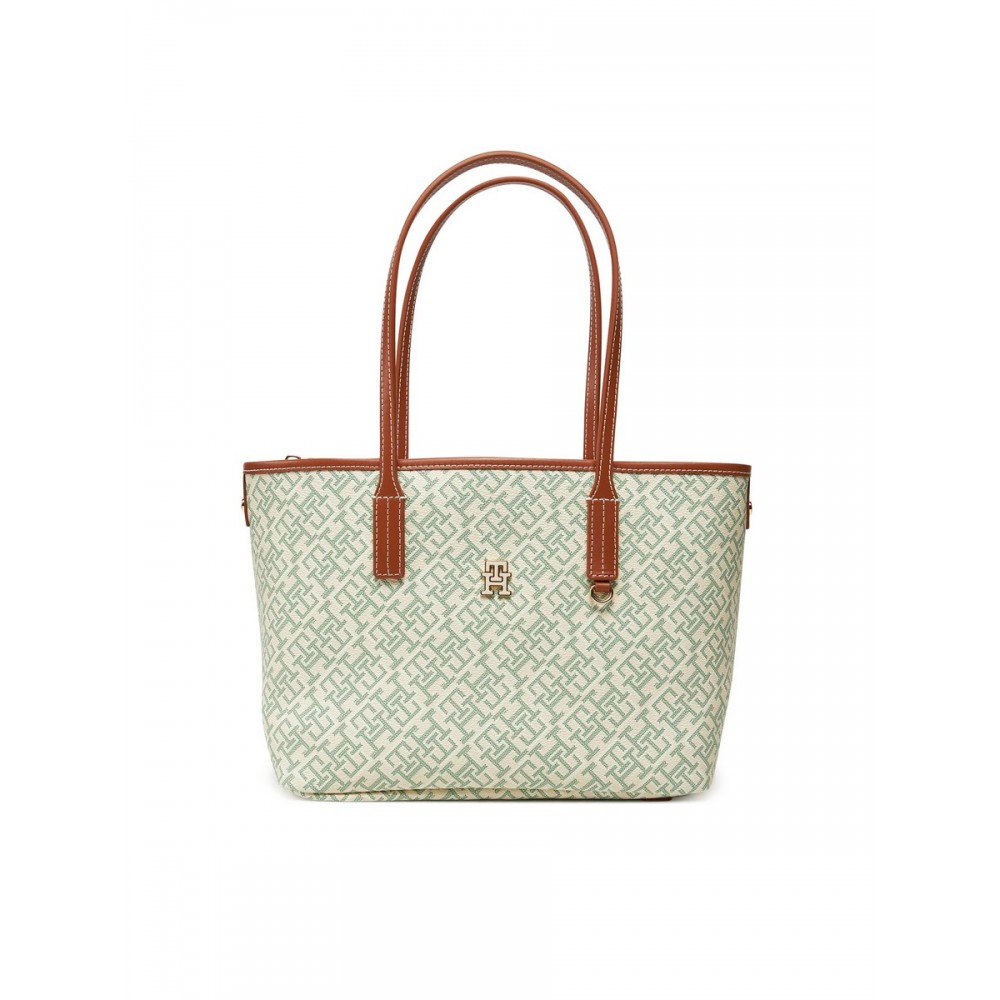 Γυναικεία Τσάντα Tommy Hilfiger Th Monoplay Mini Tote AW0AW17415-L3H Πράσινο