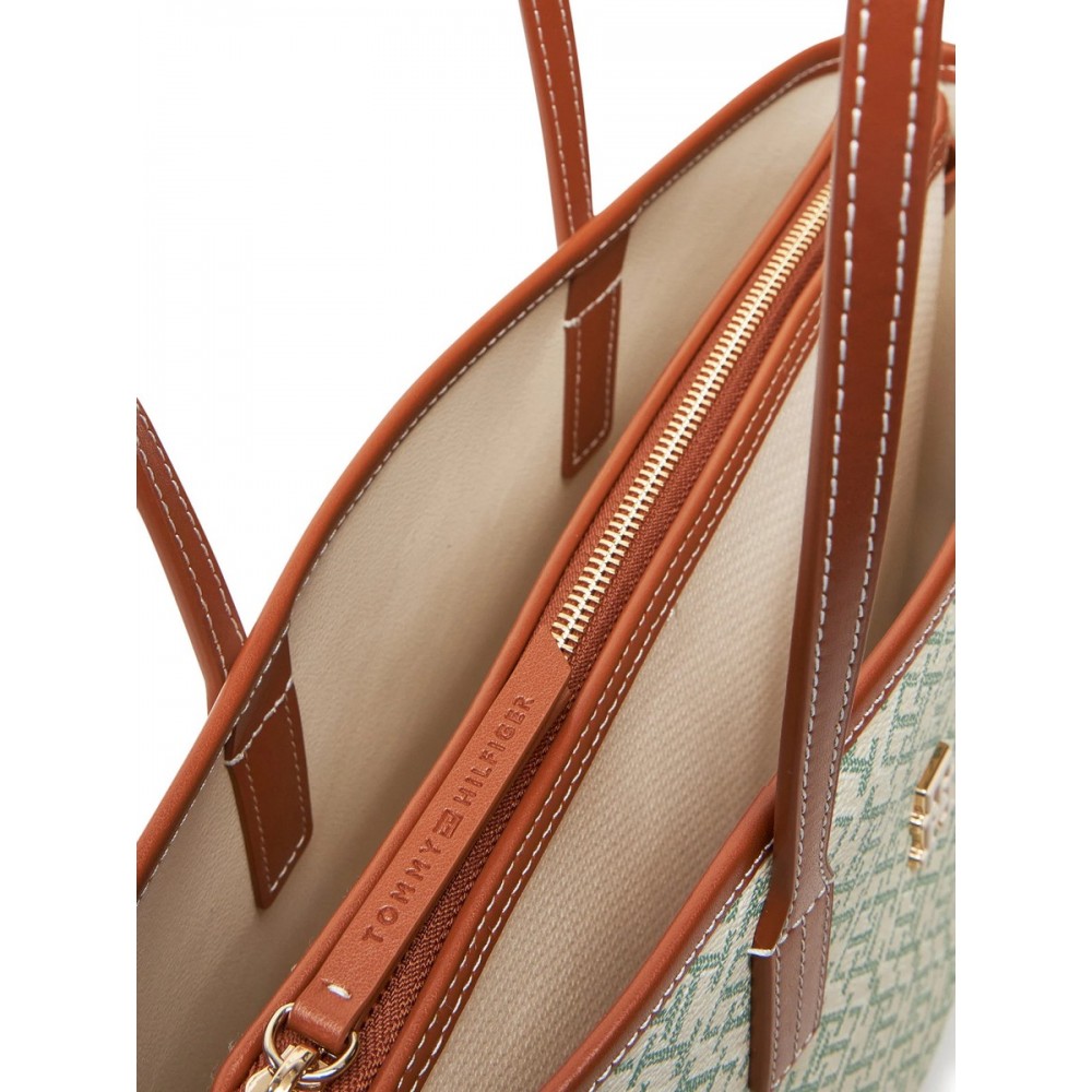Γυναικεία Τσάντα Tommy Hilfiger Th Monoplay Mini Tote AW0AW17415-L3H Πράσινο