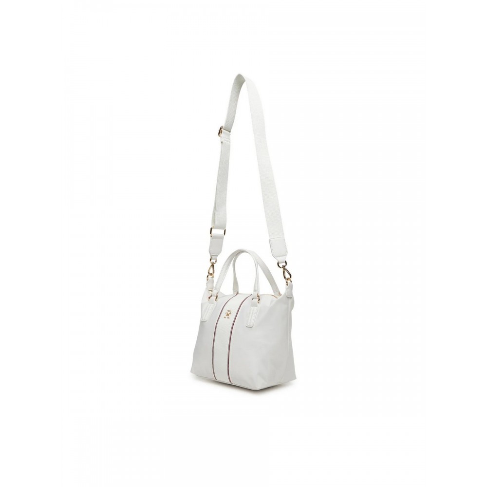 Γυναικεία Τσάντα Tommy Hilfiger Popy Small Tote Corp AW0AW17204-YBL Ασπρο
