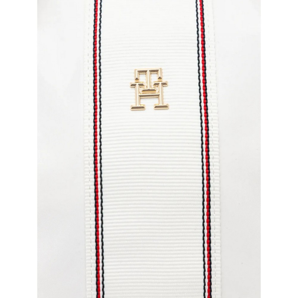 Γυναικεία Τσάντα Tommy Hilfiger Popy Small Tote Corp AW0AW17204-YBL Ασπρο
