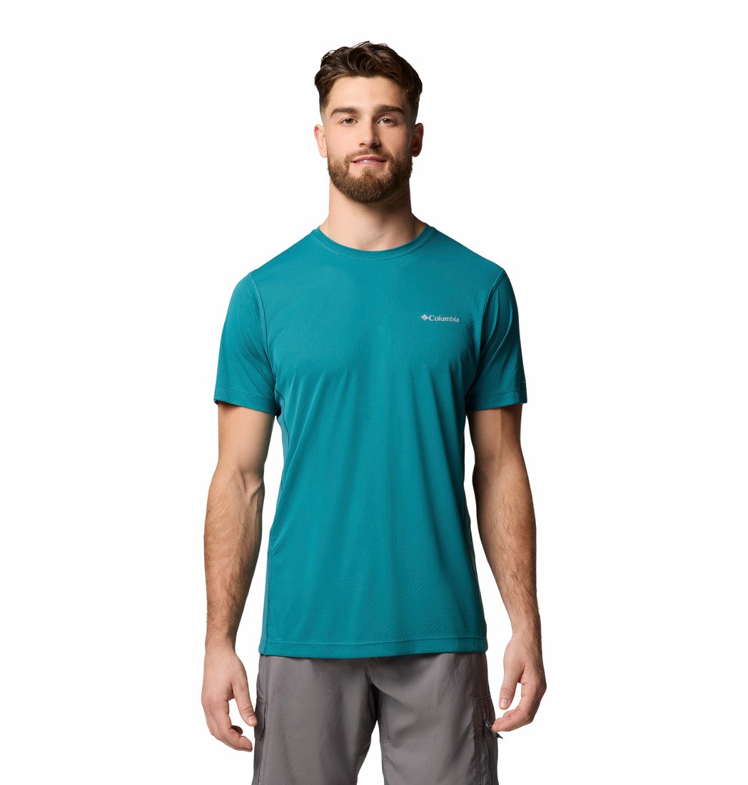 Ανδρική Μπλούζα Columbia Zero Rules™ Light SS Crew 2118501-364 Πετρόλ