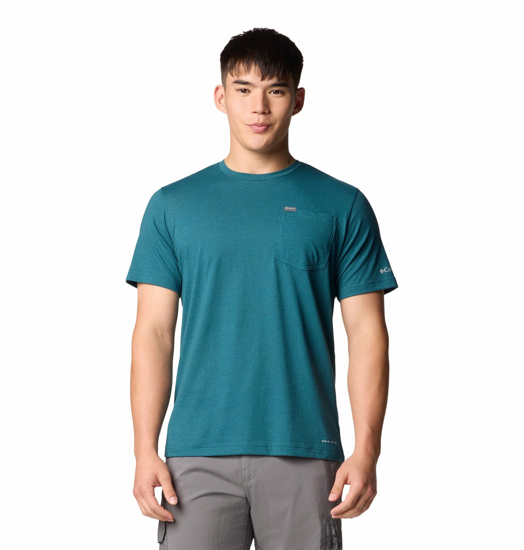 Ανδρική Μπλούζα Columbia Thistletown Hills™ Pocket Tee 2031111-364 Πετρόλ