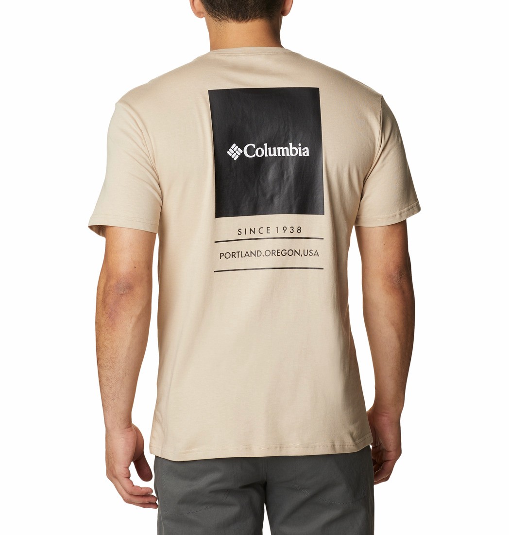 Ανδρική Μπλούζα Columbia Barton Springs™ SS Graphic Tee 2058331-271 Μπεζ