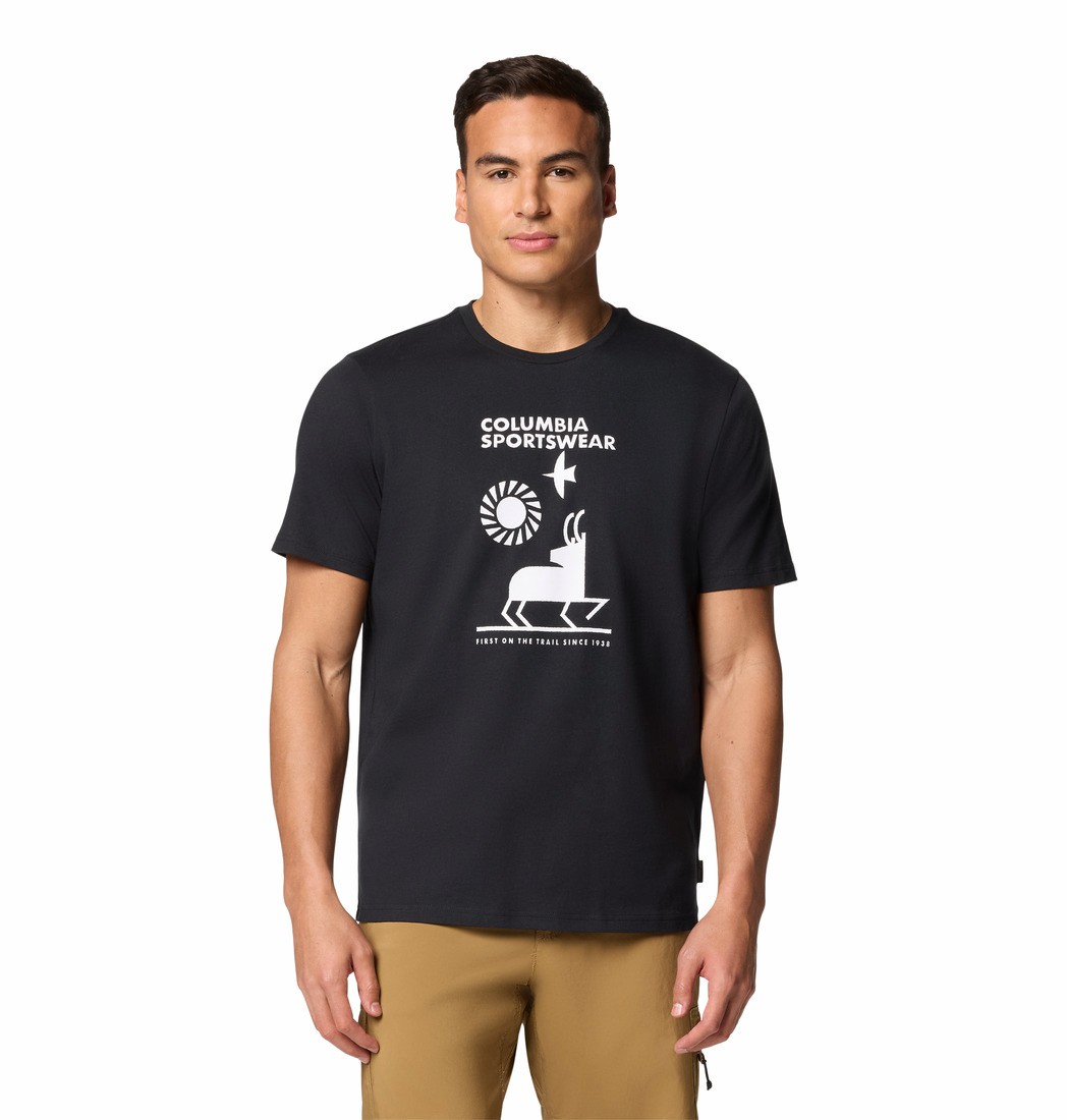 Men T-Shirt Columbia Explorers Canyon™ SS Tee 2036441-012 Black