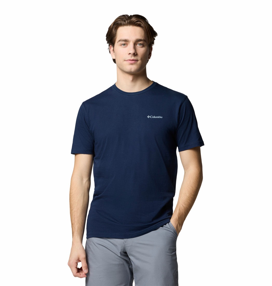 Men's Columbia North Cascades™ Short Sleeve Tee 1834041A-468 Collegiate Navy