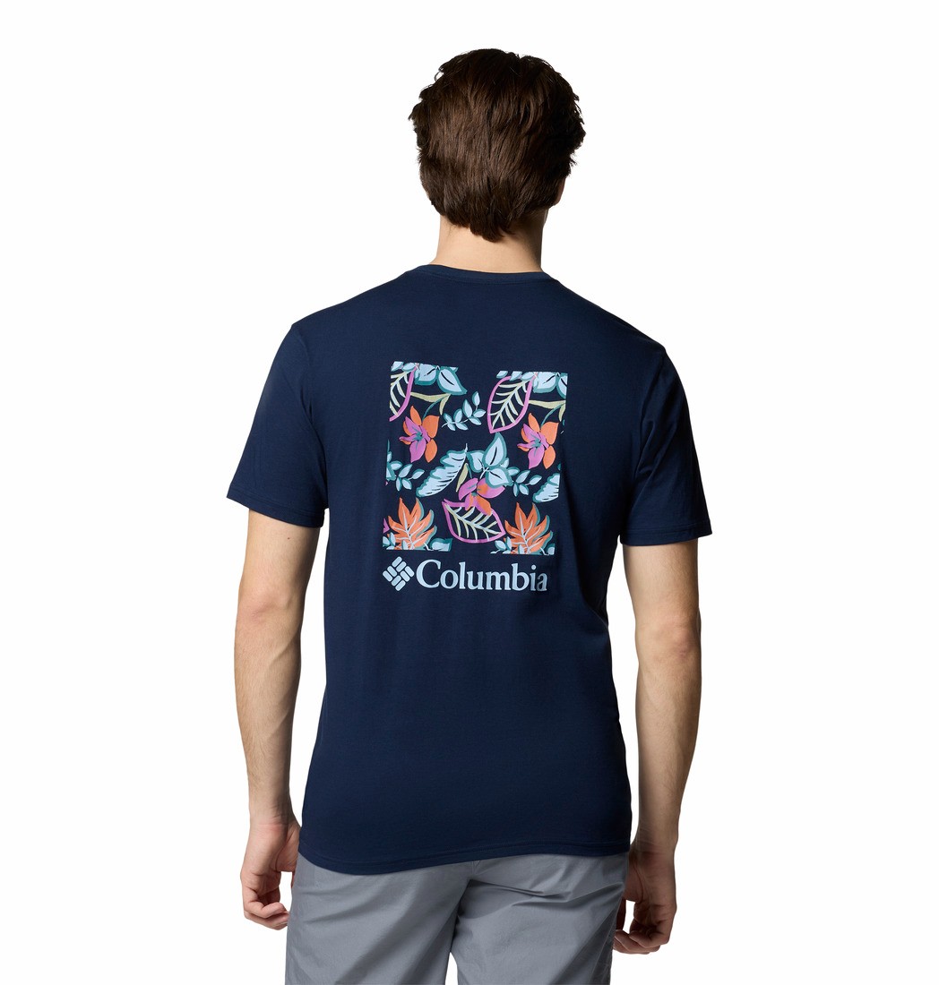Men's Columbia North Cascades™ Short Sleeve Tee 1834041A-468 Collegiate Navy