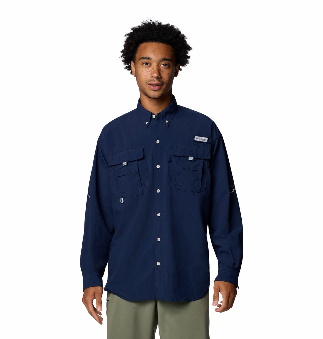 Columbia Bahama™ II L/S Shirt Men's Shirt 1011621-466 Collegiate Navy