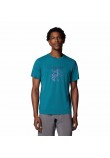 Ανδρική Μπλούζα Columbia Zero Rules™ Light SS Graphic Crew 2118541-364 Πετρόλ