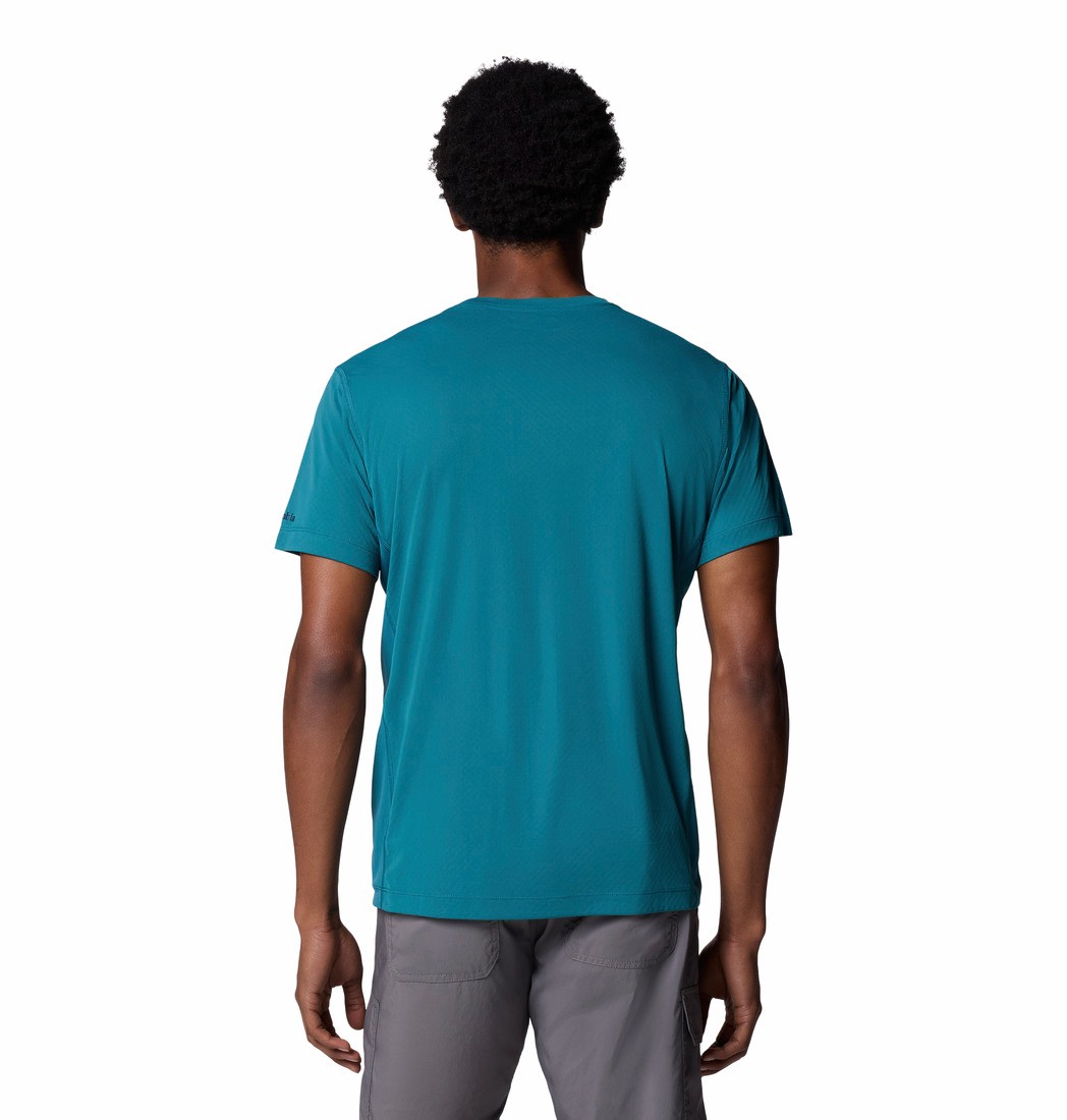 Ανδρική Μπλούζα Columbia Zero Rules™ Light SS Graphic Crew 2118541-364 Πετρόλ