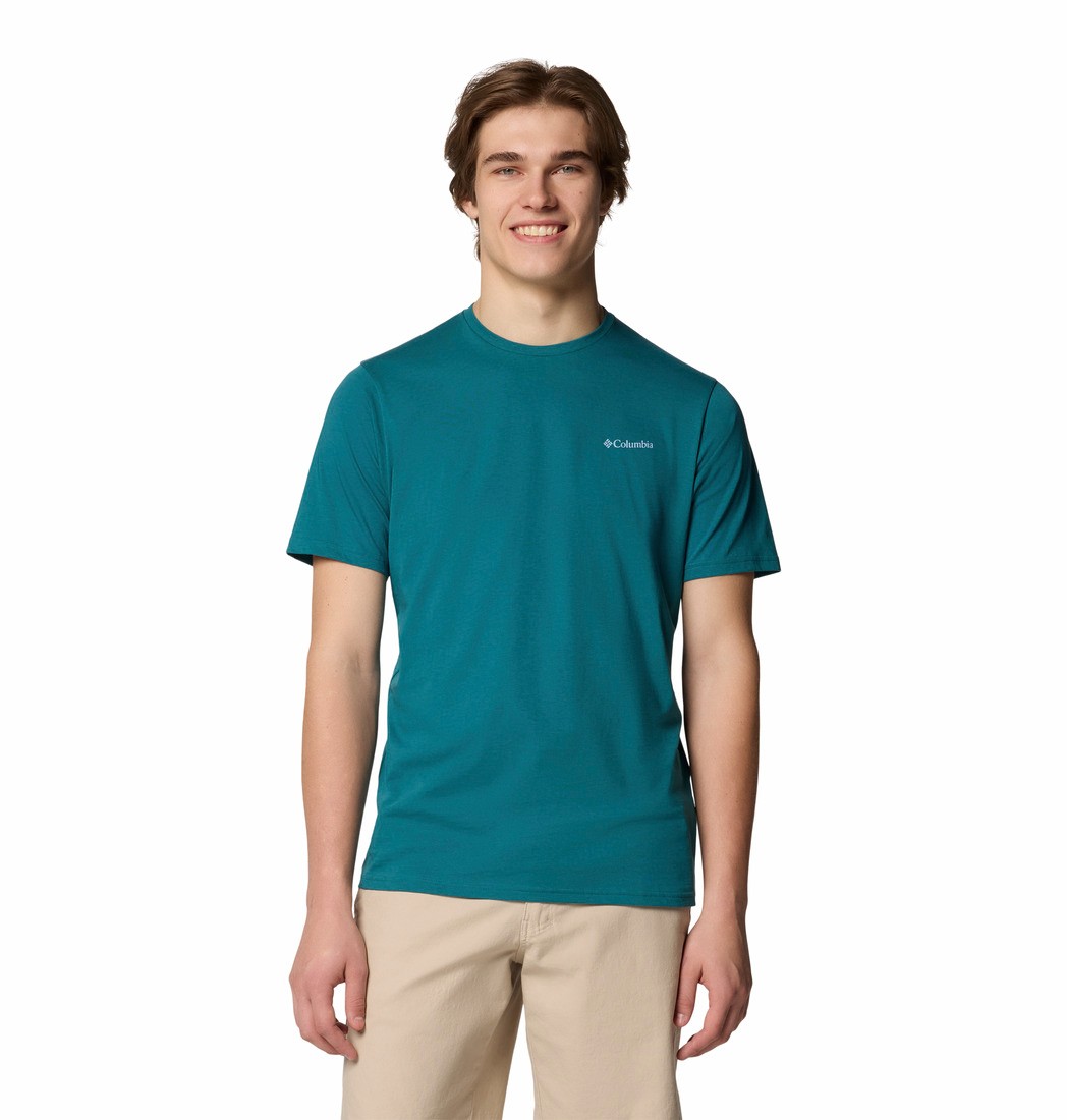 Men's Columbia North Cascades™ Short Sleeve Tee 1834041A-364 River Blue