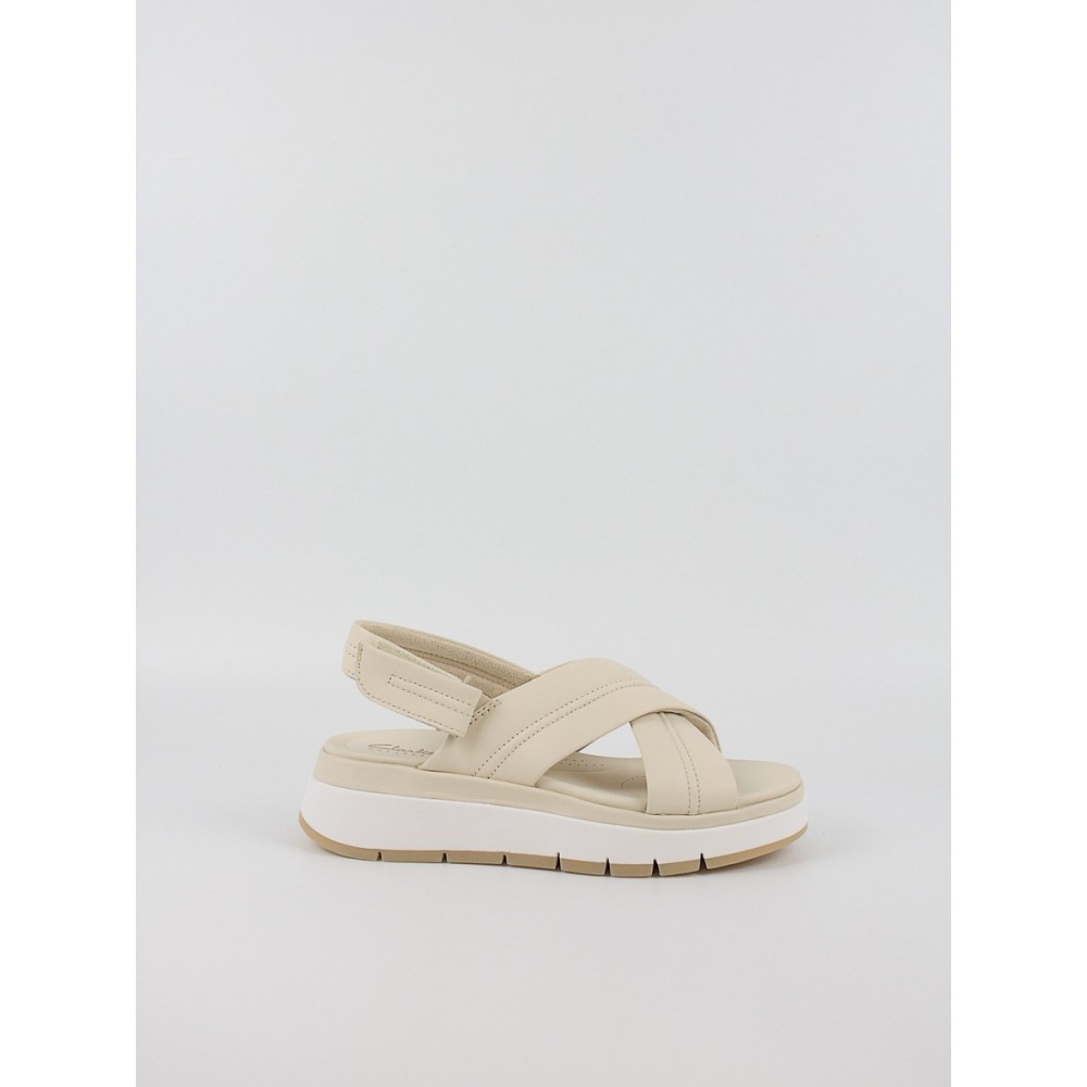 Γυναικεία Πλατφόρμα Clarks Tuscan Cross 26181470 Κρεμ