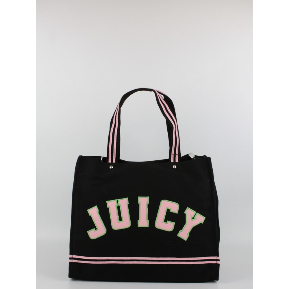 Γυναικεία Τσάντα Juicy Couture Iris Patch Canvas Large Shopping BEJIR7734WC2JBP Μαύρη