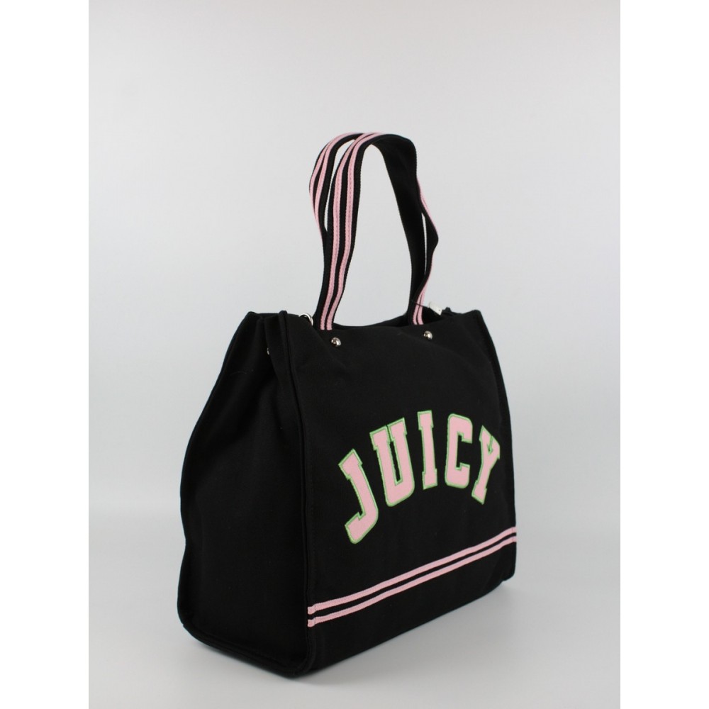 Γυναικεία Τσάντα Juicy Couture Iris Patch Canvas Large Shopping BEJIR7734WC2JBP Μαύρη