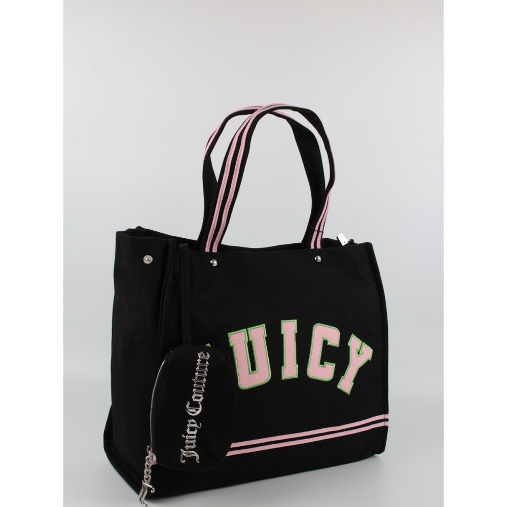 Γυναικεία Τσάντα Juicy Couture Iris Patch Canvas Large Shopping BEJIR7734WC2JBP Μαύρη