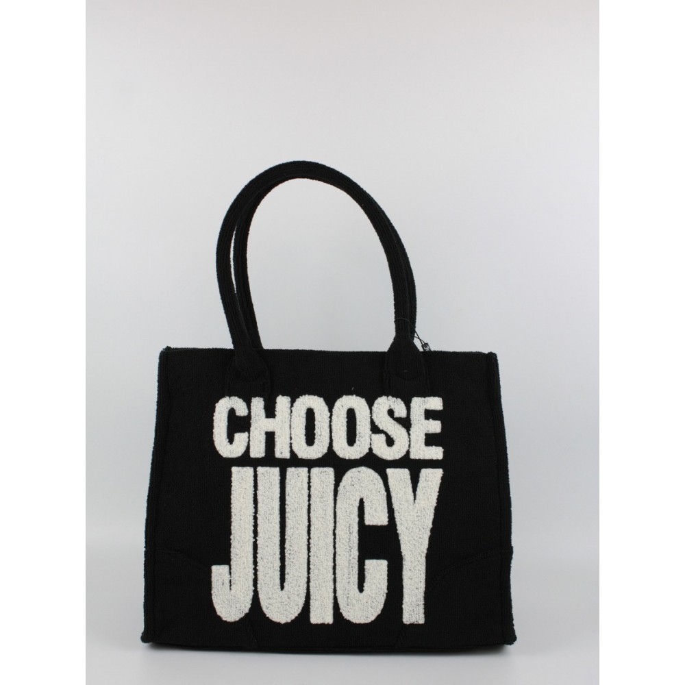 Γυναικεία Τσάντα Juicy Couture Iris Toweling Large Shopping BEJIR7814WPN000 Μαύρη