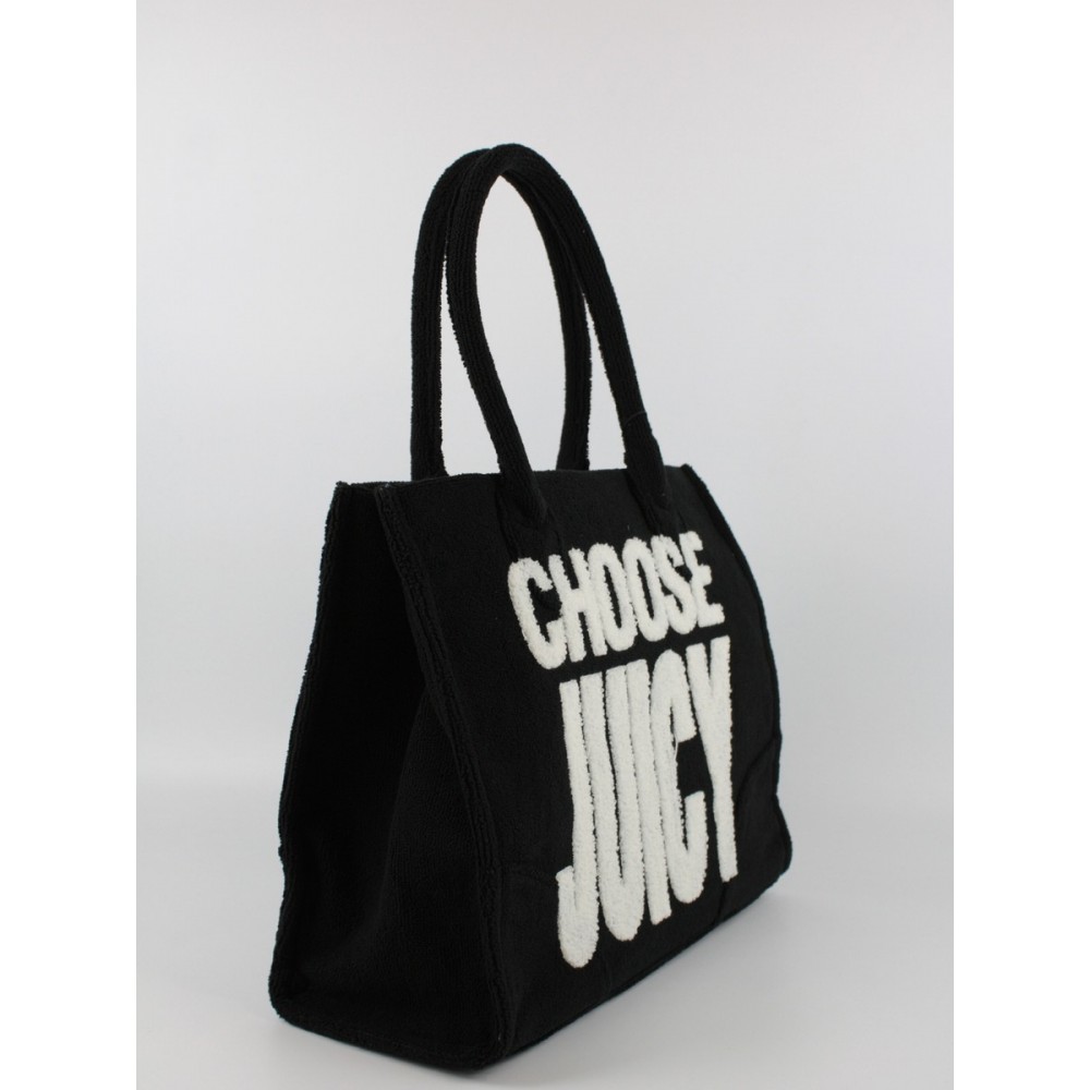 Γυναικεία Τσάντα Juicy Couture Iris Toweling Large Shopping BEJIR7814WPN000 Μαύρη
