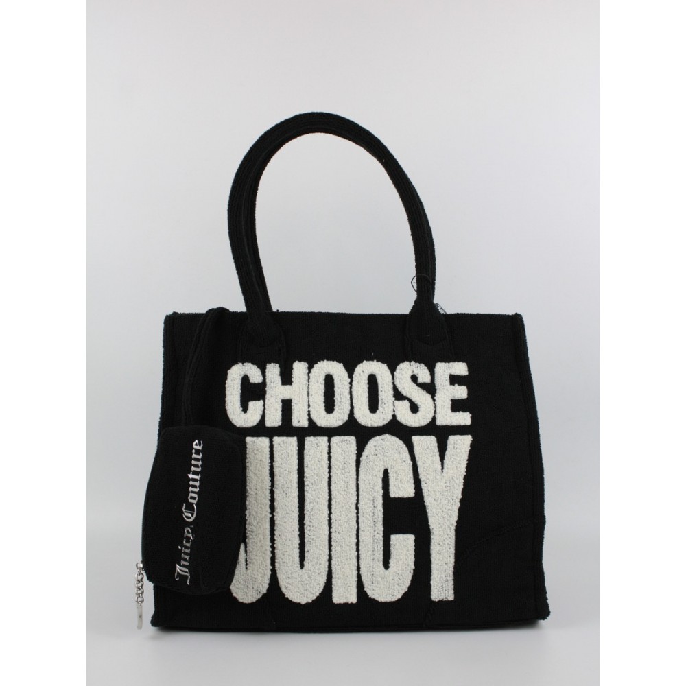 Γυναικεία Τσάντα Juicy Couture Iris Toweling Large Shopping BEJIR7814WPN000 Μαύρη