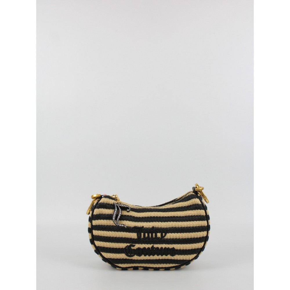 Γυναικεία Τσάντα Juicy Couture Blossom Straw Small Hobo BEJL57835W1PBN2 Μαυρη