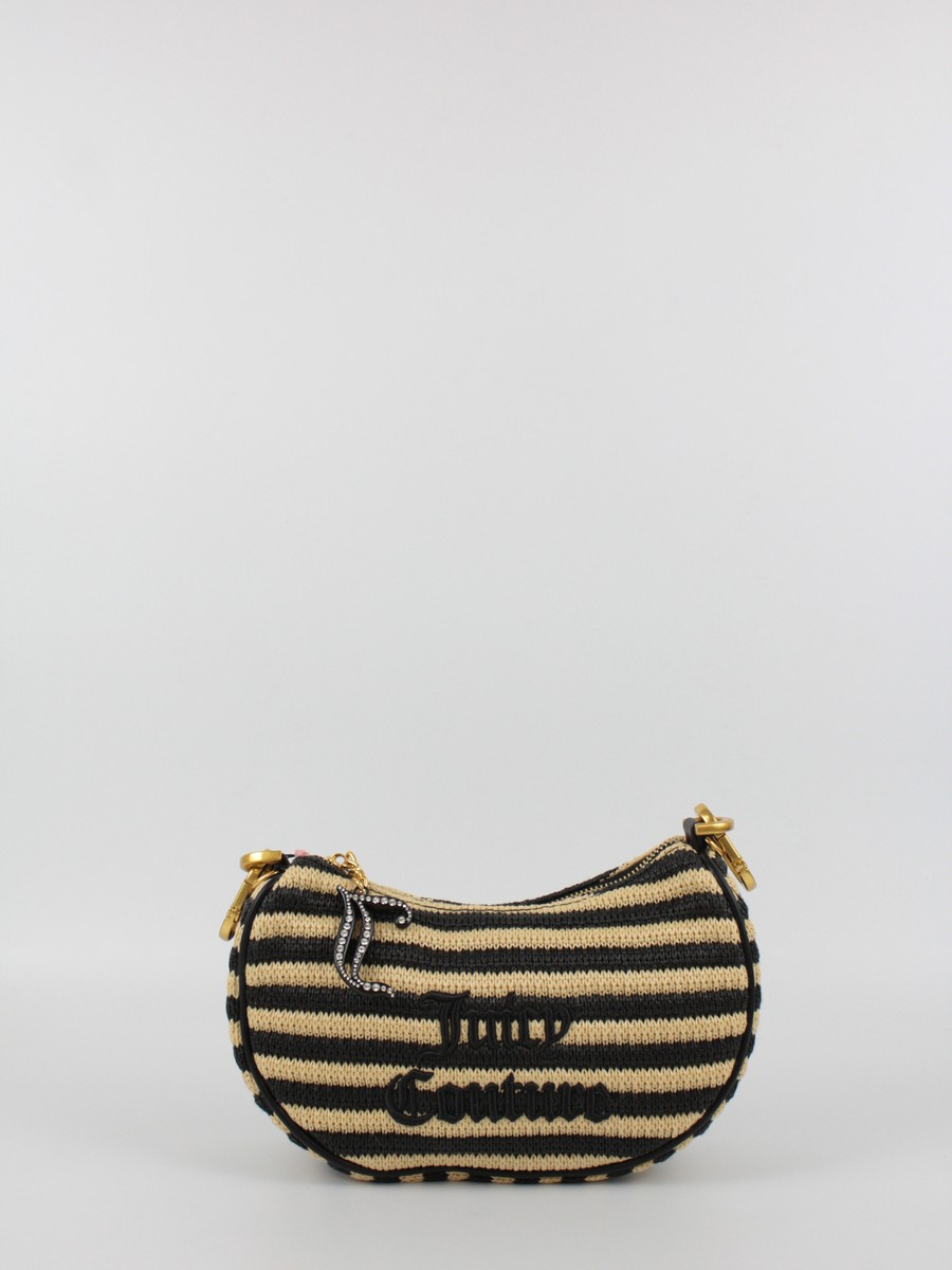 Γυναικεία Τσάντα Juicy Couture Blossom Straw Small Hobo BEJL57835W1PBN2 Μαυρη