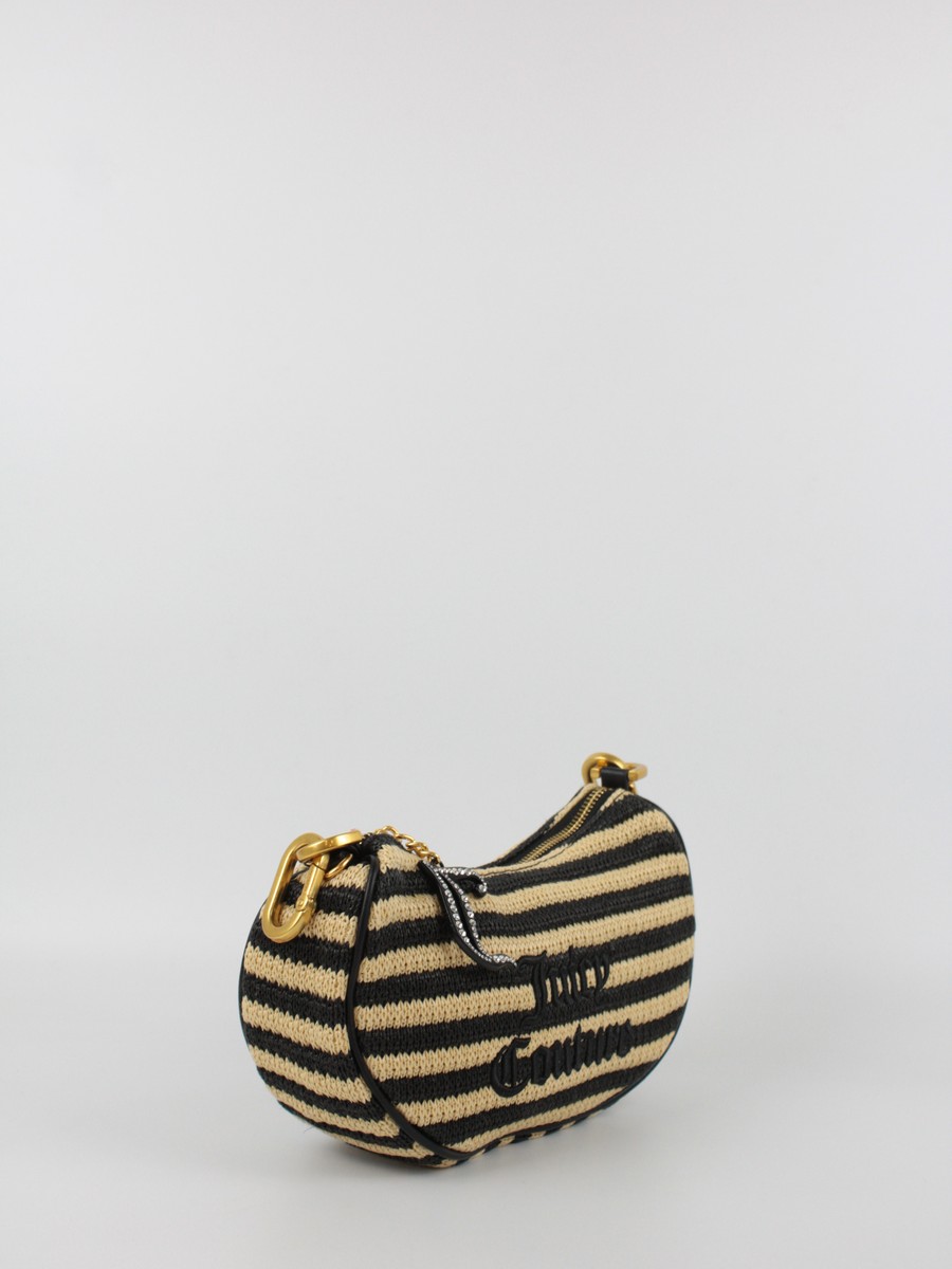 Γυναικεία Τσάντα Juicy Couture Blossom Straw Small Hobo BEJL57835W1PBN2 Μαυρη