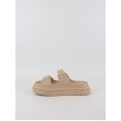 Women Flatform Steve Madden Bigschmona Jelly SM11003858-02002-166 Biege