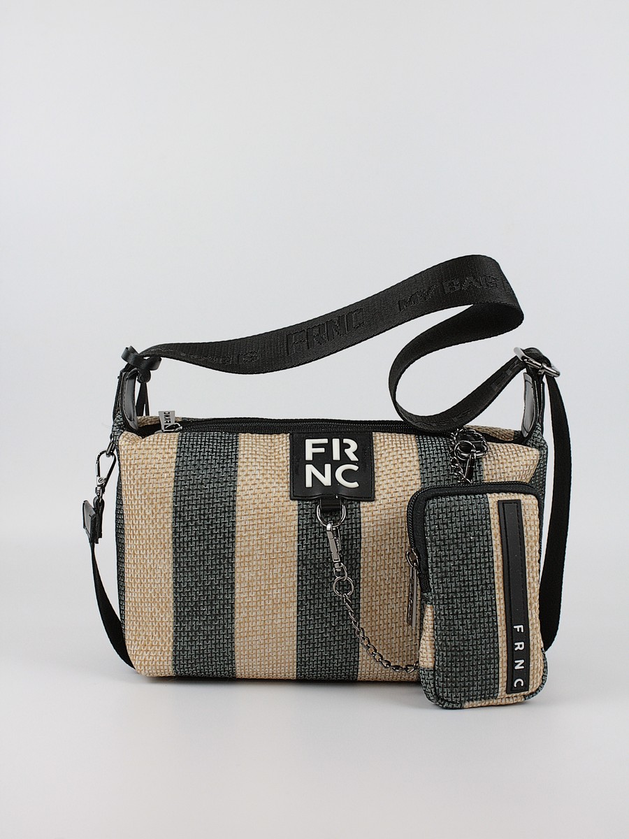Women's Shoulder Bag FRNC 5302 BLK Black