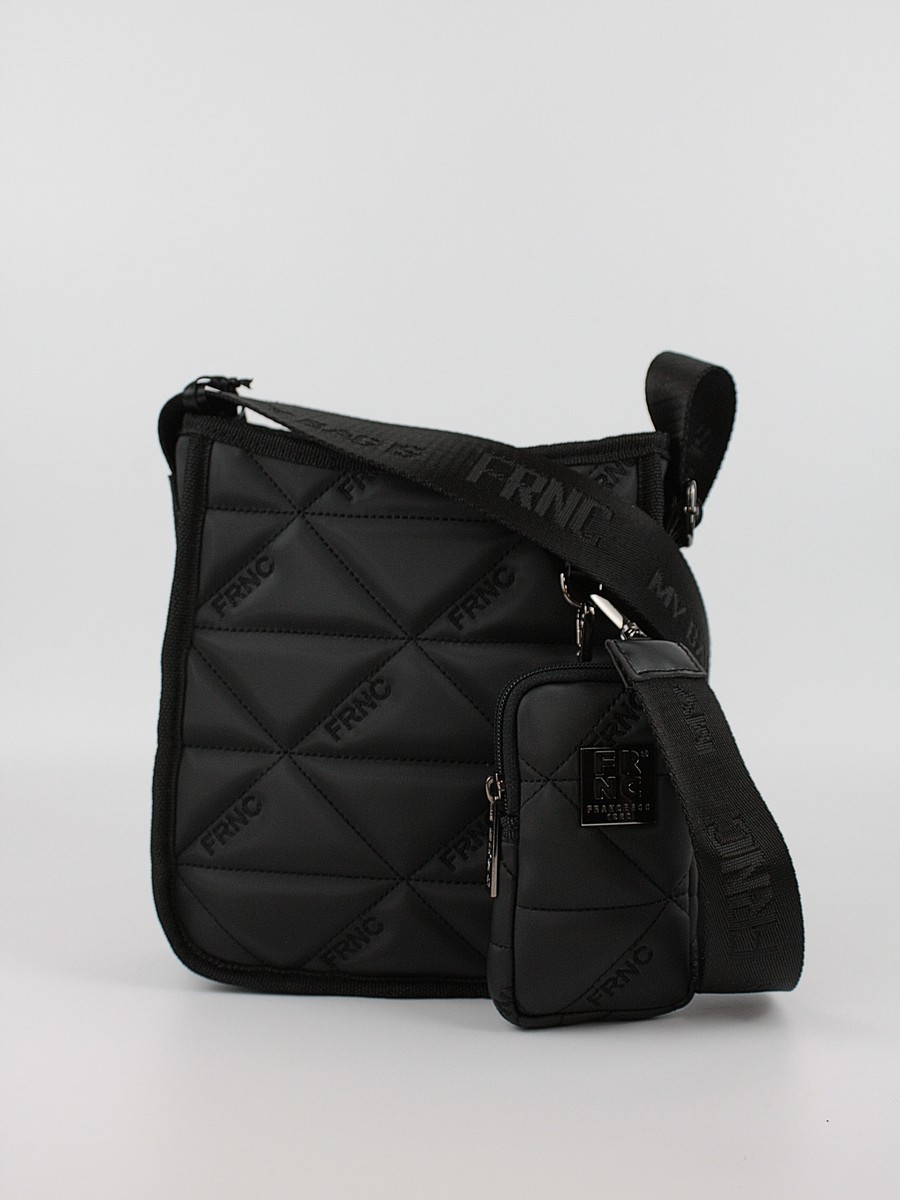 Women's Shoulder Bag FRNC 4128 BLK Black