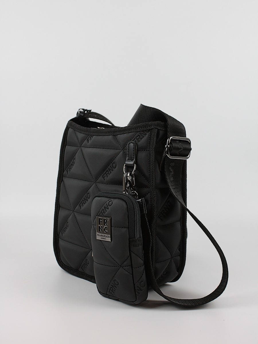 Women's Shoulder Bag FRNC 4128 BLK Black