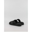 Γυναικεία Σαγιονάρα Calvin KLein Flat Slide Jacquard HW0HW02486-BEH Μαύρο