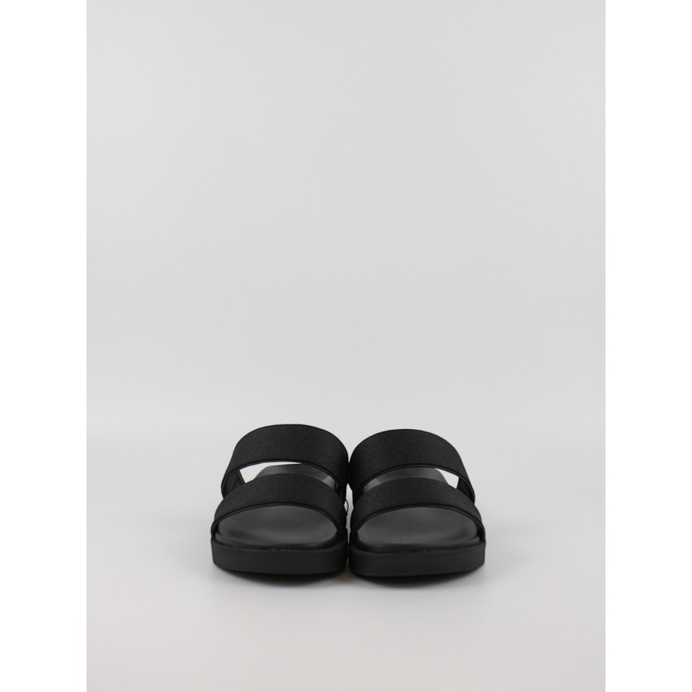 Γυναικεία Σαγιονάρα Calvin KLein Flat Slide Jacquard HW0HW02486-BEH Μαύρο