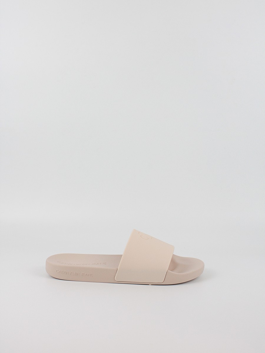 Γυναικεία Σαγιονάρα Calvin KLein Slide Monogram Tpu YW0YW01715-VIC Ροζ