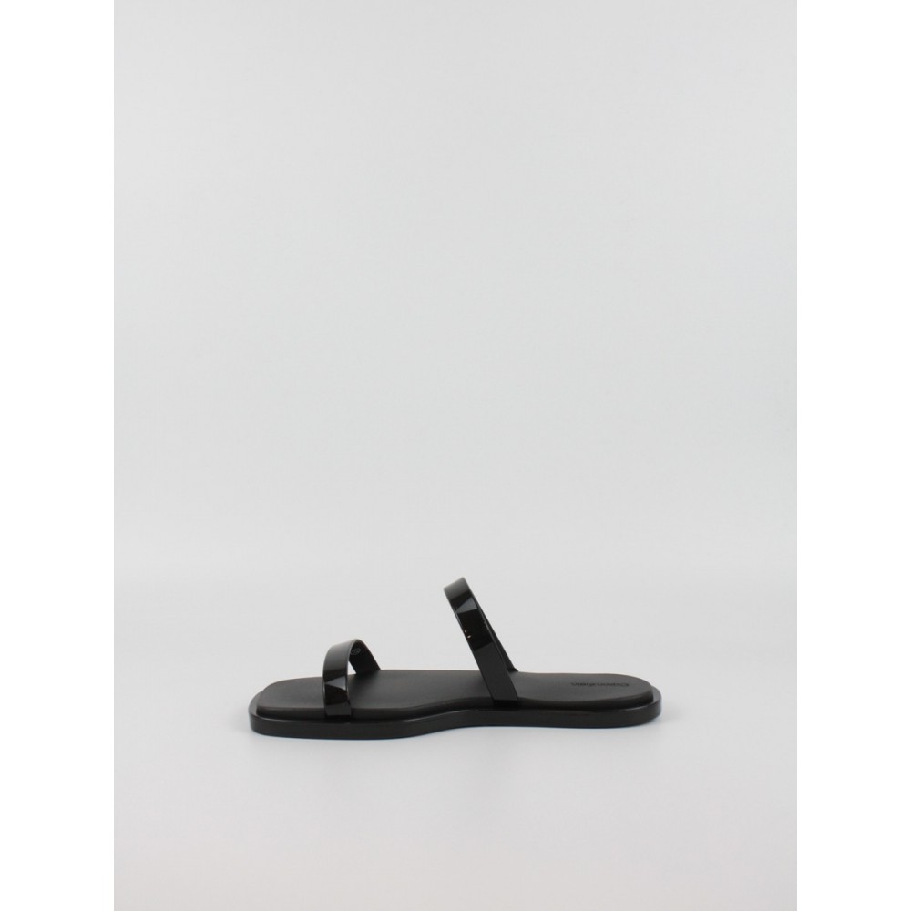 Women's Pool Slide Calvin KLein Double Bar Slide - Jelly HW0HW02417-BEH Black