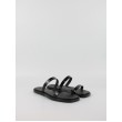 Women's Pool Slide Calvin KLein Double Bar Slide - Jelly HW0HW02417-BEH Black