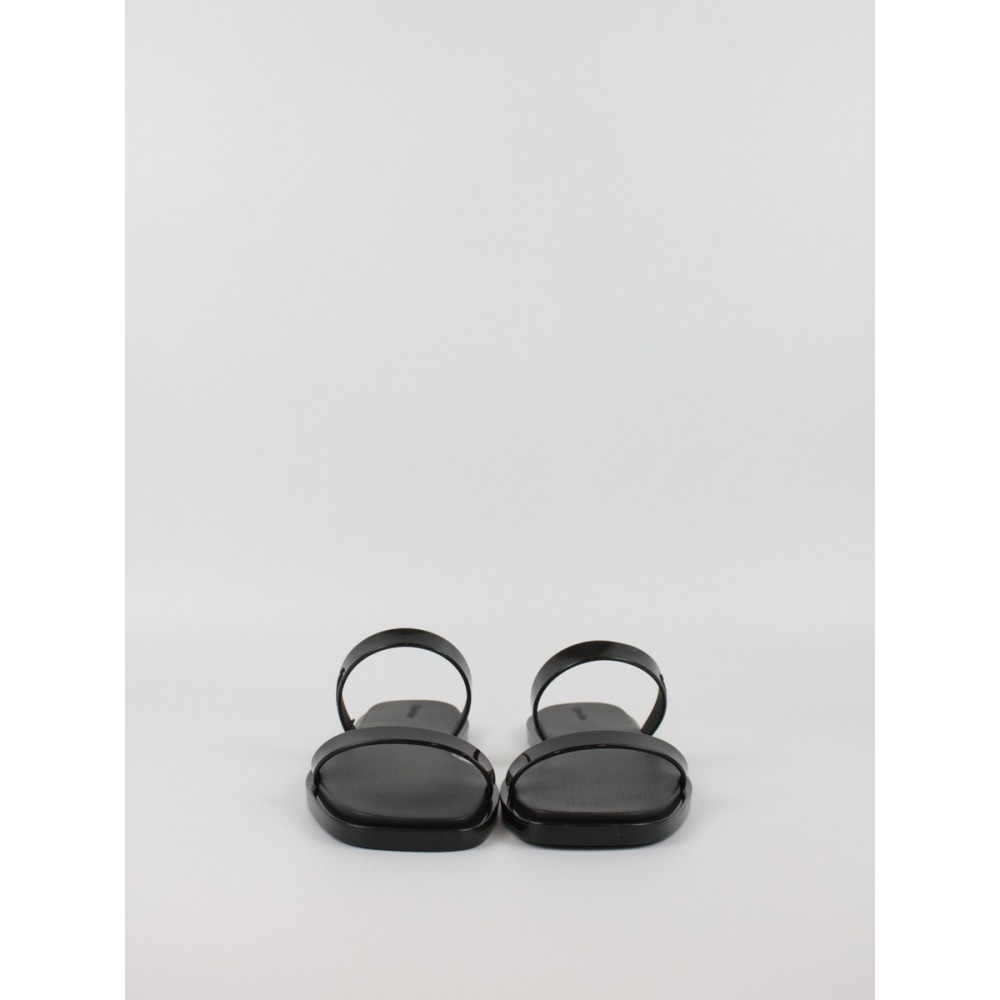 Women's Pool Slide Calvin KLein Double Bar Slide - Jelly HW0HW02417-BEH Black