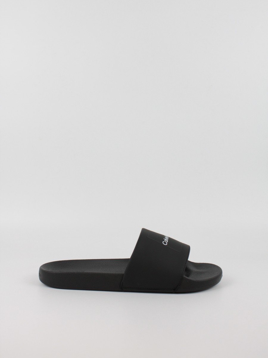 Ανδρική Σαγιονάρα Calvin KLein Pool Slide W/ CK Square HM0Hm01754-BEH Μαύρη