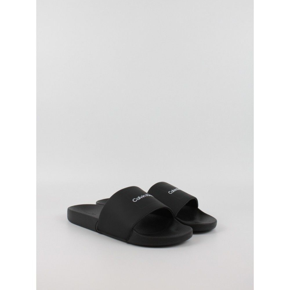 Ανδρική Σαγιονάρα Calvin KLein Pool Slide W/ CK Square HM0Hm01754-BEH Μαύρη Ανδρική Σαγιονάρα Calvin KLein Pool Slide W/ CK Square HM0Hm01754-BEH Μαύρη