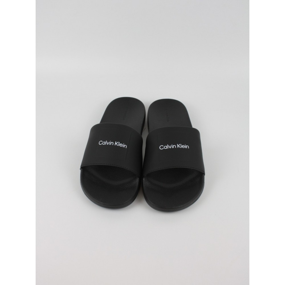 Ανδρική Σαγιονάρα Calvin KLein Pool Slide W/ CK Square HM0Hm01754-BEH Μαύρη Ανδρική Σαγιονάρα Calvin KLein Pool Slide W/ CK Square HM0Hm01754-BEH Μαύρη