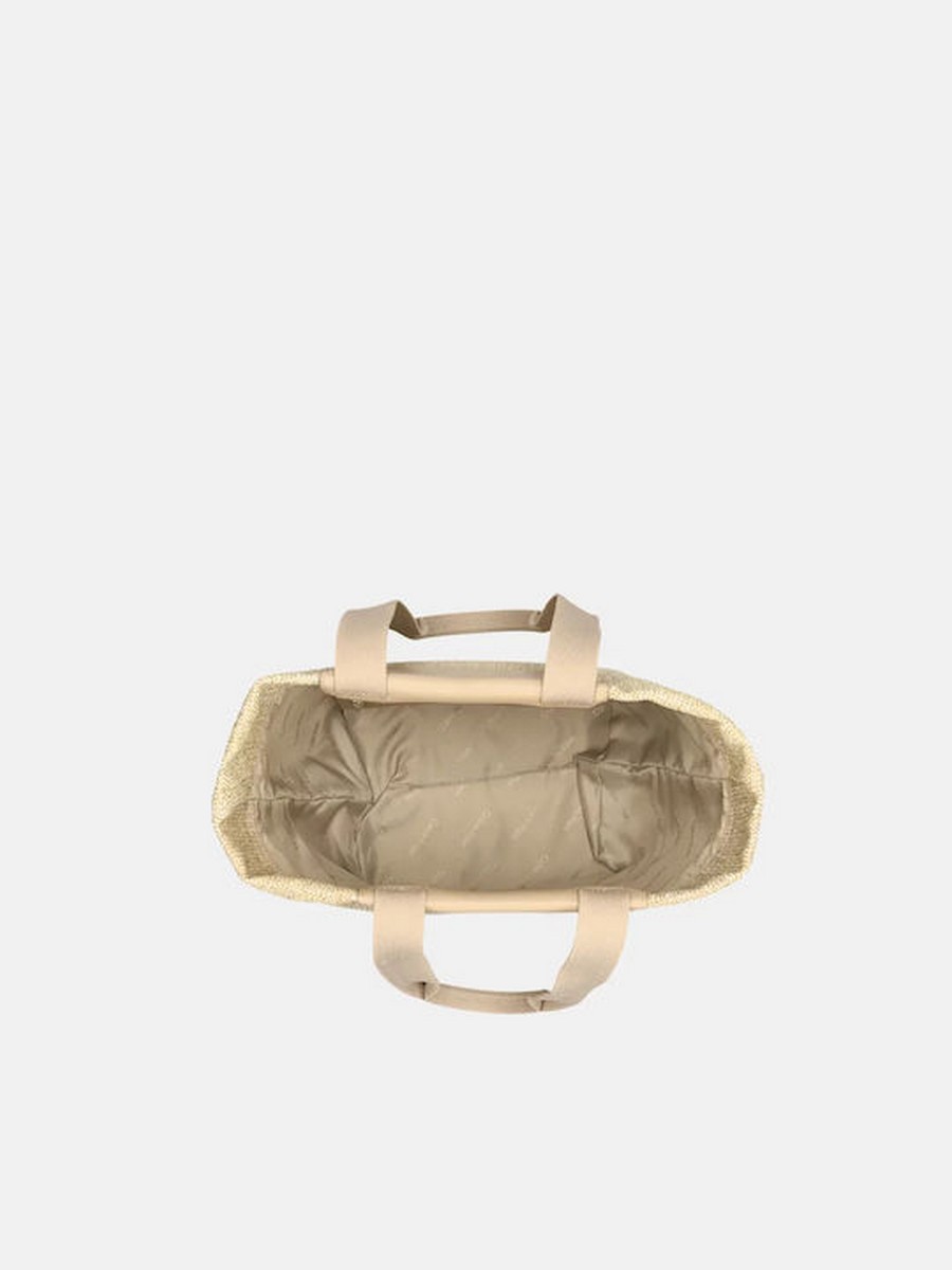 Γυναικεία Τσάντα Calvin Klein Ck Raffia Medium Shopper K60K613174-W75 Μπεζ