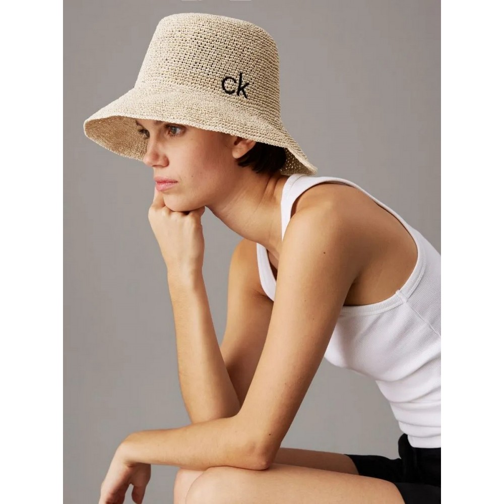 Καπέλο Calvin klein Wide Brim Straw Bucket Hat K60K612914-PDP Μπεζ