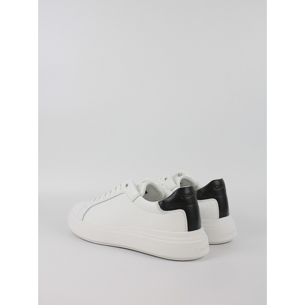 Men Sneaker Calvin KLein Low Top Lace Up Lth HM0HM01016-0Κ9 White