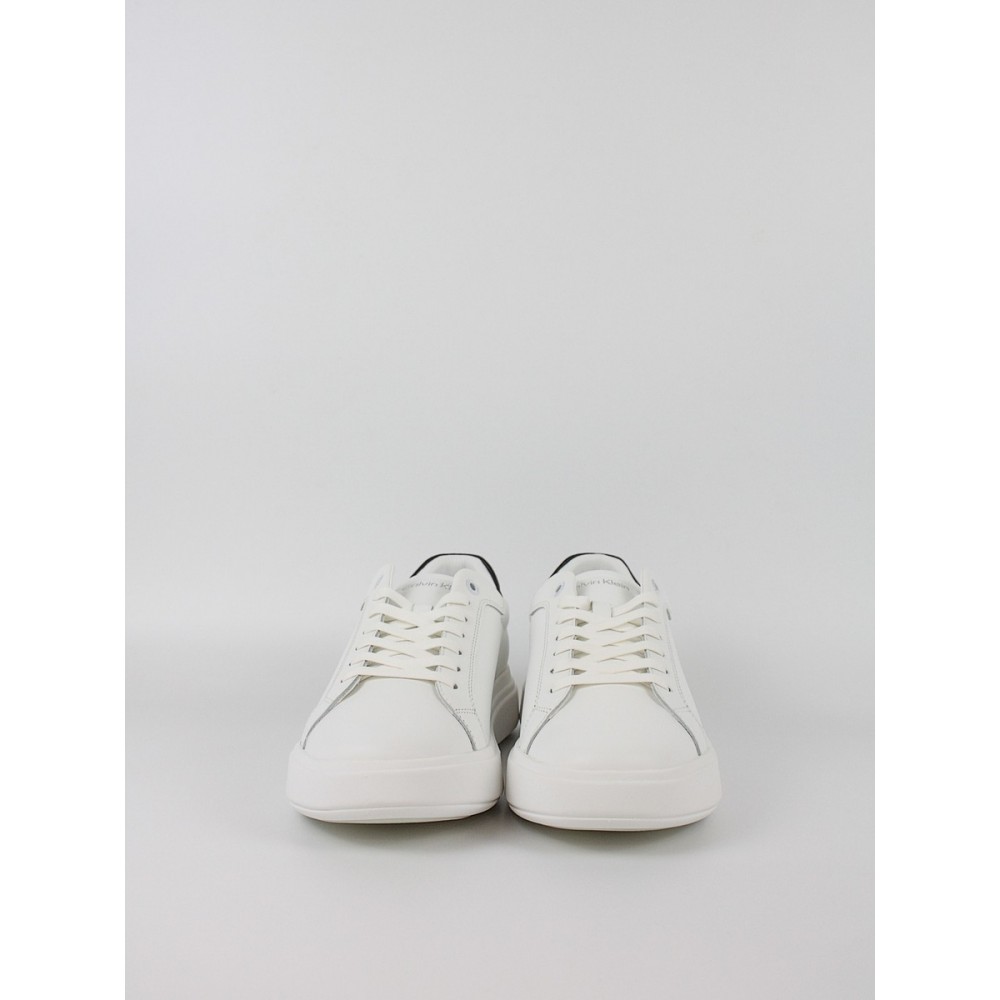 Men Sneaker Calvin KLein Low Top Lace Up Lth HM0HM01016-0Κ9 White