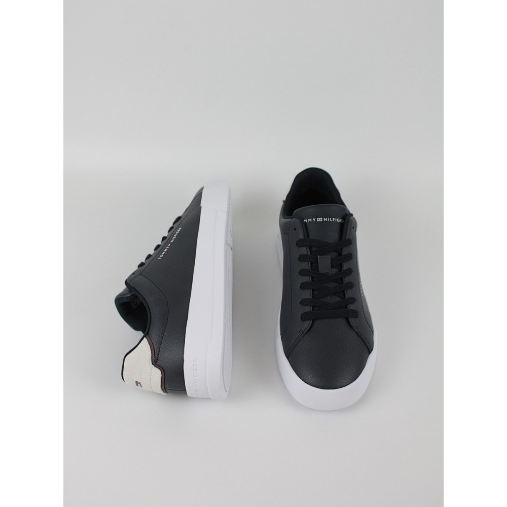 Men Sneaker Tommy Hilfiger Th Court Leather Detail Ess FM0FM05367-DW5 Blue Men Sneaker Tommy Hilfiger Th Court Leather Detail Ess FM0FM05367-DW5 Blue
