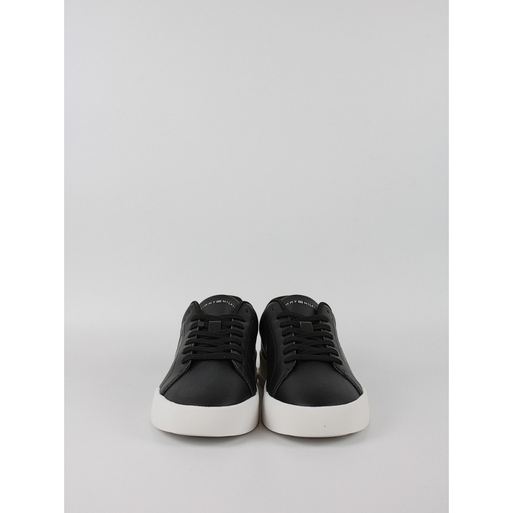 Men Sneaker Tommy Hilfiger Th Court Leather Detail Ess FM0FM05367-BDS Black
